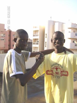 me and my brother on the terrace of my house